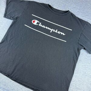 Champion‎ Black Tee with Classic Logo